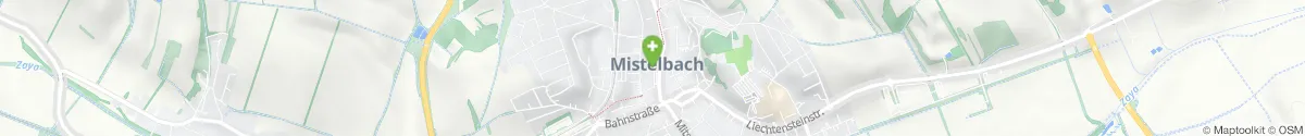 Kartendarstellung des Standorts für Apotheke Mistelbach in 2130 Mistelbach
